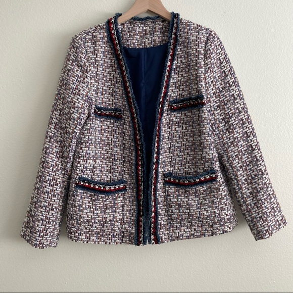 Mink Design Jackets & Blazers - Mink design tweed blazer multicolor women’s size small made in korea